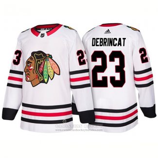 Camiseta Hockey Chicago Blackhawks 23 Alex Debrincat 2018 Blanco