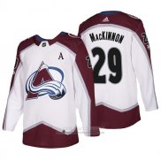 Camiseta Hockey Colorado Avalanche 29 Nathan Mackinnon 2018 Blanco