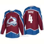 Camiseta Hockey Colorado Avalanche 4 Tyson Barrie Primera Premier 2017-2018 Rojo