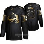 Camiseta Hockey Colorado Avalanche Milan Hejduk Golden Edition Retired Negro