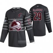 Camiseta Hockey Colorado Avalanche Nathan Mackinnon Autentico 2020 All Star Gris