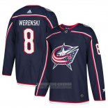 Camiseta Hockey Columbus Blue Jackets Zach Werenski Primera Azul