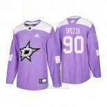 Camiseta Hockey Dallas Stars 90 Jason Spezza Autentico 2018 Fights Cancer Violeta