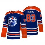 Camiseta Hockey Edmonton Oilers Matt Benning Alterno Autentico Azul