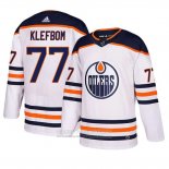 Camiseta Hockey Edmonton Oilers Oscar Klefbom Segunda Blanco