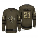 Camiseta Hockey Florida Panthers 21 Vincent Trocheck Camuflaje Salute To Service