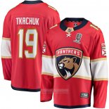 Camiseta Hockey Florida Panthers Matthew Tkachuk Primera 2024 Stanley Cup Champions Breakaway Rojo