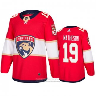 Camiseta Hockey Florida Panthers Mike Matheson Primera Autentico Rojo