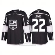 Camiseta Hockey Los Angeles Kings 22 Trevor Lewis Primera 2018 Negro