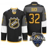 Camiseta Hockey Los Angeles Kings 32 Jonathan Quick 2016 All Star Negro