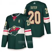 Camiseta Hockey Minnesota Wild 20 Ryan Suter Autentico Primera 2018 Verde