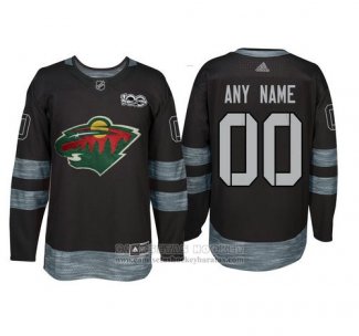 Camiseta Hockey Minnesota Wild Personalizada Negro