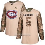 Camiseta Hockey Montreal Canadiens 5 Guy Lapointe Camuflaje Autentico 2017 Dia De Los Veteranos Stitched