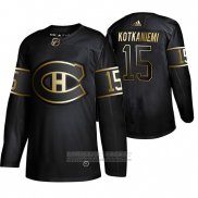 Camiseta Hockey Montreal Canadiens Jesperi Kotkaniemi Golden Edition Negro