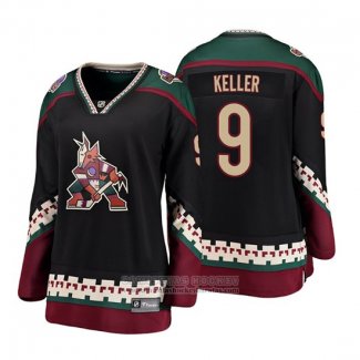 Camiseta Hockey Mujer Arizona Coyotes Clayton Keller Heritage Alterno Breakaway Negro