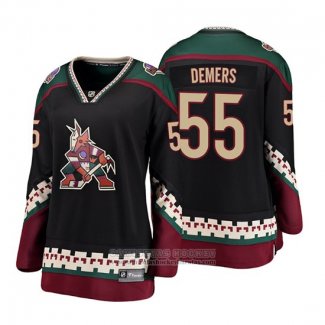 Camiseta Hockey Mujer Arizona Coyotes Jason Demers Heritage Alterno Breakaway Negro