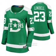 Camiseta Hockey Mujer Dallas Stars Esa Lindell Breakaway Jugador 2020 Winter Classic Verde