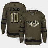 Camiseta Hockey Nashville Predators Colton Sissons Camuflaje Salute To Service