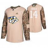 Camiseta Hockey Nashville Predators Mattias Ekholm Dia De Los Veteranos Camuflaje