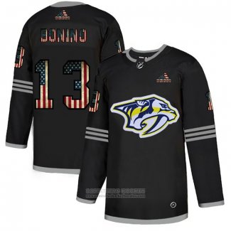 Camiseta Hockey Nashville Predators Nick Bonino 2020 USA Flag Negro