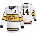 Camiseta Hockey Nashville Predators Retro Mattias Ekholm Breakaway Jugador 2020 Winter Classic Blanco