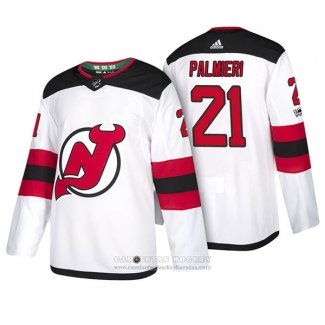 Camiseta Hockey New Jersey Devils 21 Kyle Palmieri 2018 Blanco