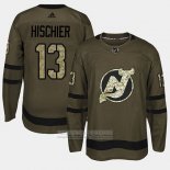 Camiseta Hockey New Jersey Devils Nico Hischier Camuflaje Salute To Servicejpg