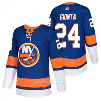 Camiseta Hockey New York Islanders 24 Stephen Gionta Autentico Primera 2018 Azul