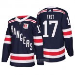 Camiseta Hockey New York Rangers 17 Jesper Fast Winter Classic Autentico 2018 Azul