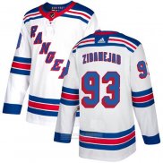 Camiseta Hockey New York Rangers 93 Mika Zibanejad Road Autentico Blanco