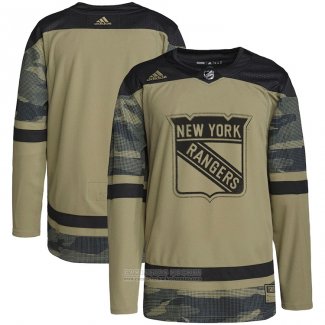 Camiseta Hockey New York Rangers Military Appreciation Team Autentico Practice Camuflaje