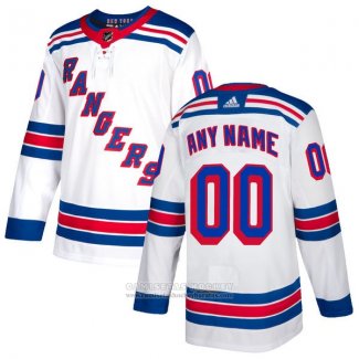 Camiseta Hockey New York Rangers Segunda Personalizada Blanco