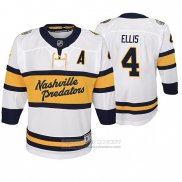 Camiseta Hockey Nino Nashville Predators Ryan Ellis Replica Jugador 2020 Winter Classic Blanco