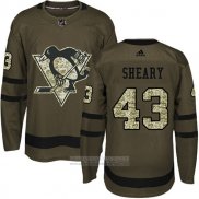 Camiseta Hockey Pittsburgh Penguins 43 Conor Sheary Salute To Service 2018 Verde