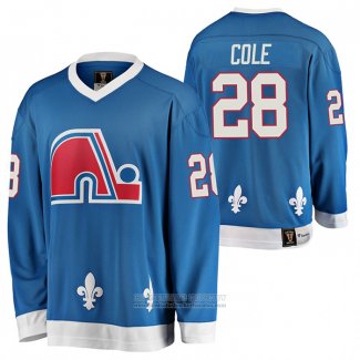 Camiseta Hockey Quebec Nordiques Ian Cole Heritage Vintage Replica Azul