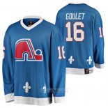 Camiseta Hockey Quebec Nordiques Michel Goulet Heritage Vintage Replica Azul