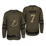 Camiseta Hockey San Jose Sharks 7 Paul Martin Camuflaje Salute To Service