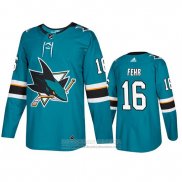 Camiseta Hockey San Jose Sharks Eric Fehr Primera Verde