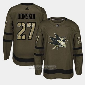 Camiseta Hockey San Jose Sharks Joonas Donskoi Camuflaje Salute To Service