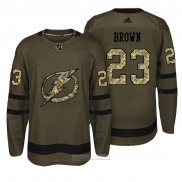 Camiseta Hockey Tampa Bay Lightning 23 J.t. Brown Verde Militar