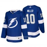 Camiseta Hockey Tampa Bay Lightning J.t. Miller Primera Autentico Jugador Azul