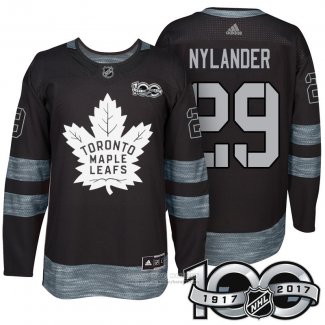 Camiseta Hockey Toronto Maple Leafs 29 William Nylander Negro 2017