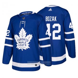 Camiseta Hockey Toronto Maple Leafs 42 Tyler Bozak Primera 2017-2018 Azul