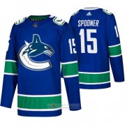 Camiseta Hockey Vancouver Canucks Ryan Spooner Primera Autentico Azul