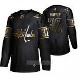 Camiseta Hockey Washington Capitals Dale Hunter Golden Edition Retired Negro