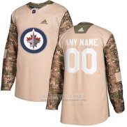 Camiseta Hockey Winnipeg Jets Camuflaje Autentico 2017 Dia De Los Veteranos Stitched Personalizada