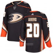 Camiseta Hockey Anaheim Ducks 20 Pontus Aberg Primera Autentico Negro