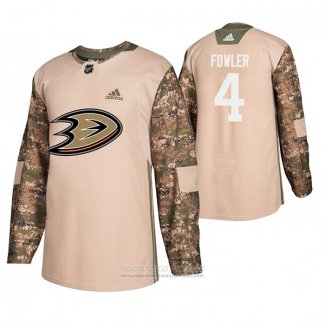 Camiseta Hockey Anaheim Ducks Cam Fowler Dia De Los Veteranos Camuflaje