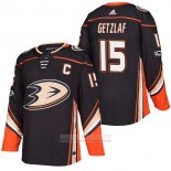 Camiseta Hockey Anaheim Ducks Ryan Getzlaf Primera Autentico 15 2018 Negro