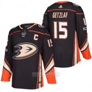 Camiseta Hockey Anaheim Ducks Ryan Getzlaf Primera Autentico 15 2018 Negro